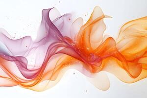 Abstract Flowing Waves in Purple and Orange for Modern Design Projects photo