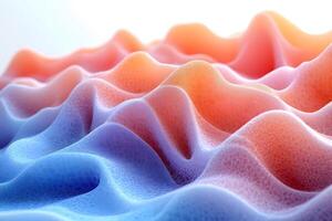 Abstract Fluid Landscape with Vibrant Gradient Waves for Creative Design photo