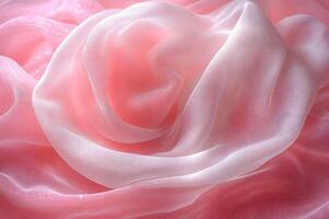 Elegant Pink and White Sheer Fabric Texture for Design and Background Concepts photo
