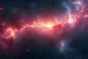 Cosmic Nebula Burst - Vibrant Galactic Clouds in Deep Space photo