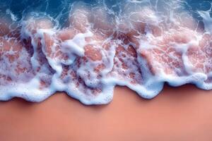 Tranquil Ocean Wave on Sandy Beach - Coastal Serenity and Nature Beauty for Relaxation photo