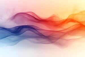 Abstract Colorful Smoke Waves with Gradient Background for Artistic Design photo