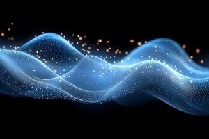 Abstract Digital Wave with Glowing Particles for Modern Design and Technology Concepts photo