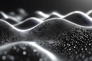 Abstract Futuristic Waveforms with Dynamic Light Patterns for Modern Design photo