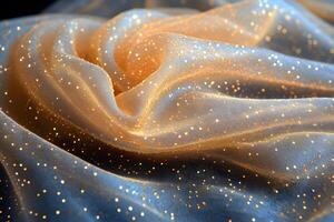 Golden Sparkling Fabric Texture for Luxurious Design and Elegant Decor Projects photo