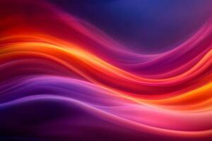 Abstract Vibrant Waves in Red and Purple for Dynamic Art and Design photo