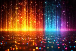 Vibrant Abstract Digital Background with Colorful Light Particles for Creative Design Use photo