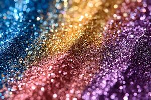 Vibrant Multicolor Glitter Texture Shimmering Abstract Background for Creative Design Projects photo
