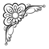 Abstract Aesthetic Corner Blob Element in Decorative Design vector