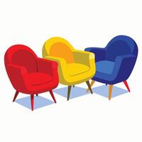 Collection of Retro Vans in Red Blue and Yellow An Eye Catching Display vector