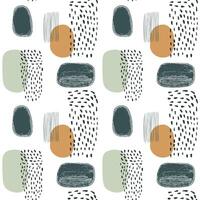 Geometric abstract background. Seamless pattern with simple doodle shapes. Hand drawn background in pastel colors. vector