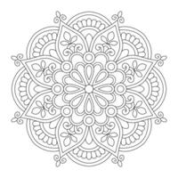 mandala relaxation patterns unique design with coloring book page vector
