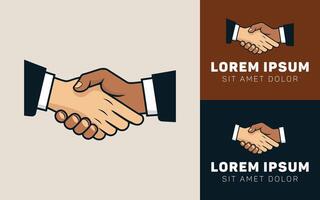 Minimalist Handshake Icon Logo Representing Unity and Collaboration vector