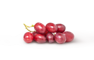 Small red grape cluster isolated. Fresh wine grape with clipping path. png