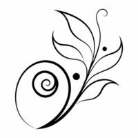 Flourish Swirls abstract element vector
