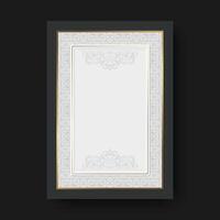 cover of elegant pattern art motif in elegant color vector
