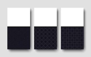 Collection of abstract pattern banners vector