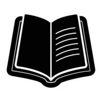 an open book icon on a white background. vector