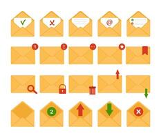 Mail envelope. Concept of delivery correspondence and letters. illustration in flat cartoon style vector