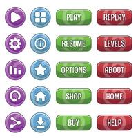 A new Set of game menu selection for rpg and adventure game, including menu, level selection, option etc vector