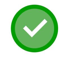 Simple design round checkbox icon. vector