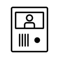 Simple design intercom icon. vector
