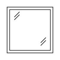 Simple square mirror icon. vector
