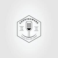 spatula or spoon for cooking ware logo illustration design vector