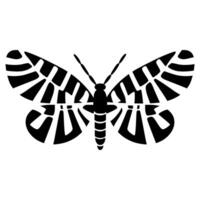 Black and white mystical celestial moth. Exotic butterfly illustrations with elegant intricate wing patterns. Esoteric handdrawn element. Perfect for tattoo designs, logos and nature-design projects. vector