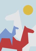 Camel animals desert abstract colours shape Middle Eastern pattern vector