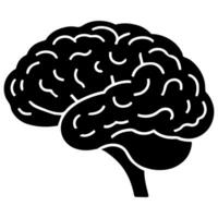 Brain shape icon isolated flat look vector