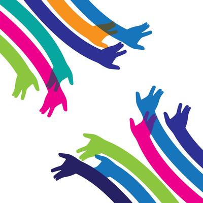 Hands up background illustration design