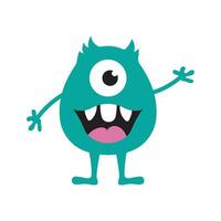 Monster cartoon devil character vector