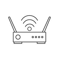 Router icon illustration flat design template vector