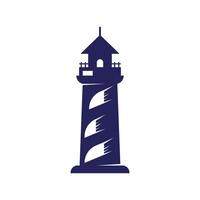 Lighthouse icon. Simple lighthouse building vector