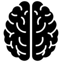 Flat design brain shape on white background vector