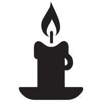 Abstract candle icon line drawing vector