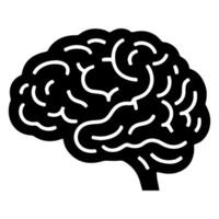 Brain icon design in silhouette form vector