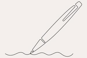 Minimal one line drawing using pen vector