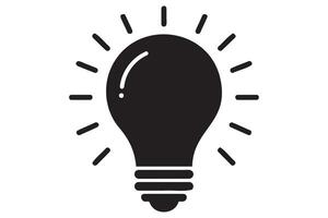 Light bulb silhouette image simple design vector