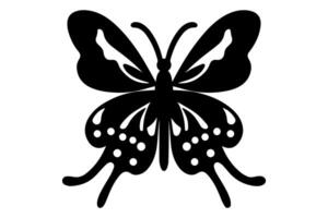 Elegant butterfly icon minimalist line style vector