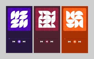 a set of four colorful and abstract designs vector