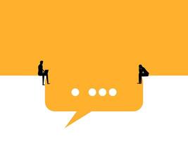Negotiation, Issues, differences, communication gap between two business people. vector