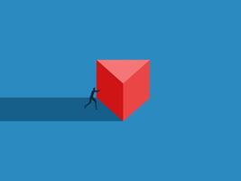 Competitive disadvantage, Businessmen push heavy objects vector
