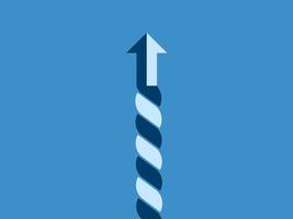 Cooperation, teamwork, arrows intertwined in unity vector