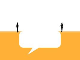 Issues, differences, likes and dislikes, communication gap between two people vector