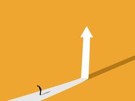 Growth, Businessman looking at the road arrow pointing up vector