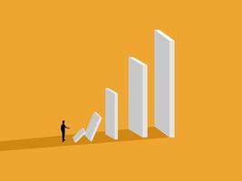 Domino Effect, Blockchain Business Transformation vector