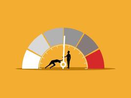 Risk management or survey scores, business people help drive metrics vector