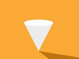 Triangular cone balance, business concept vector